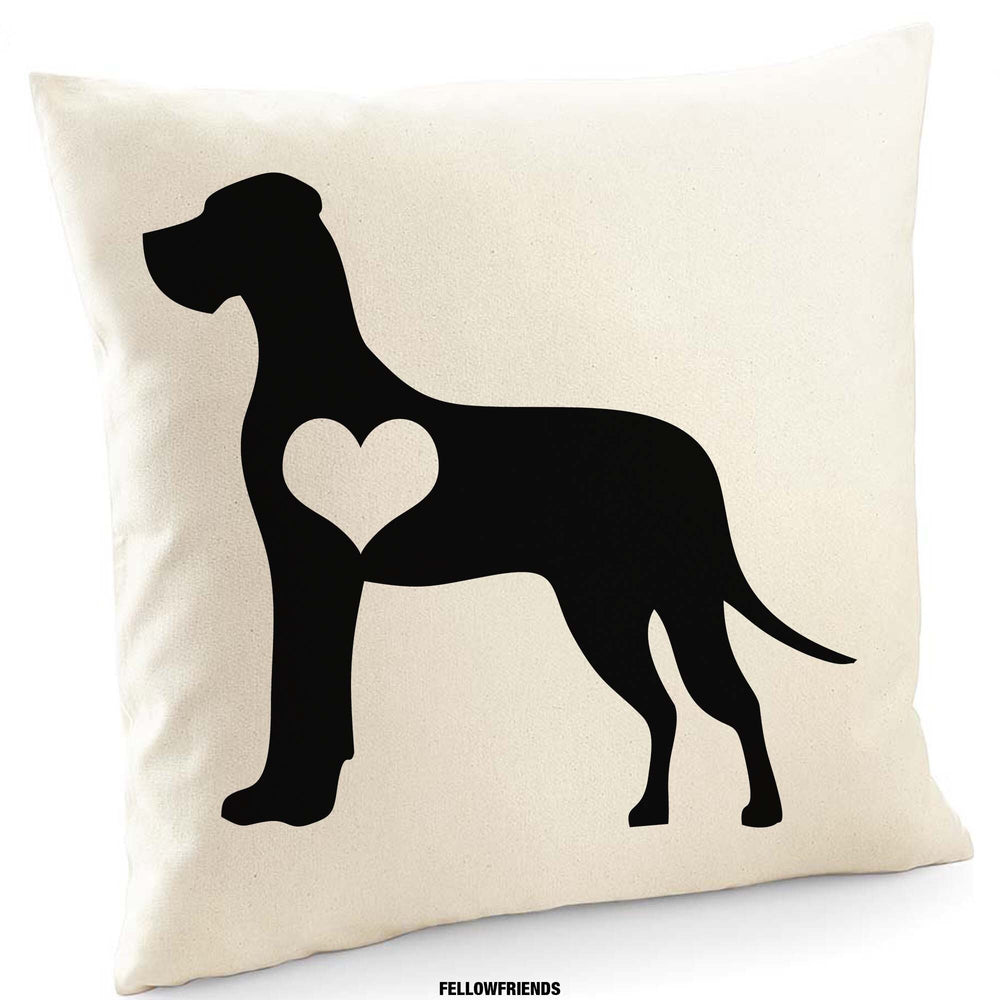 Great dane cushion, dog pillow, great dane pillow, cover cotton canvas print, dog lover gift for her 40x40 50x50 174