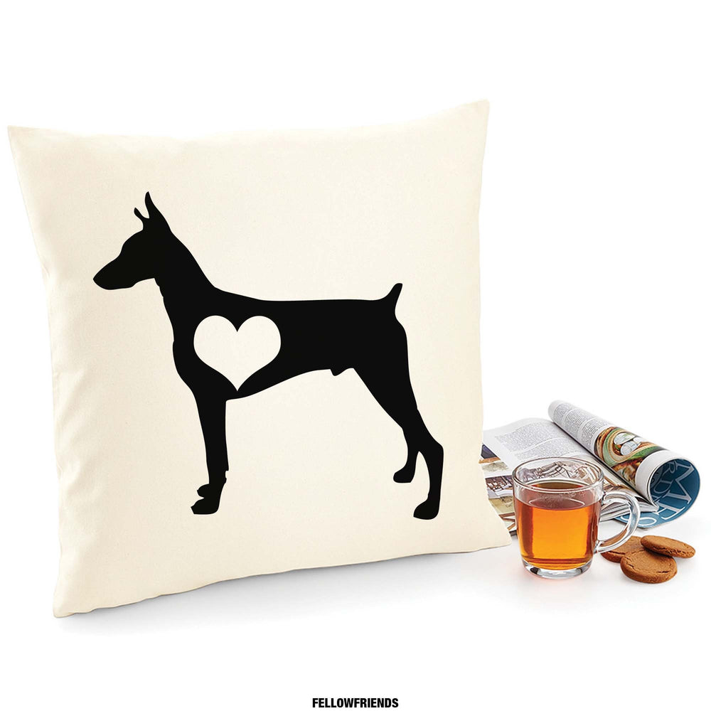 Doberman cushion, dog pillow, doberman pillow, cover cotton canvas print, dog lover gift for her 40 x 40 50 x 50 177