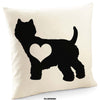 Westie cushion, dog pillow, westie pillow, cover cotton canvas print, dog lover gift for her 40x40 50x50 155