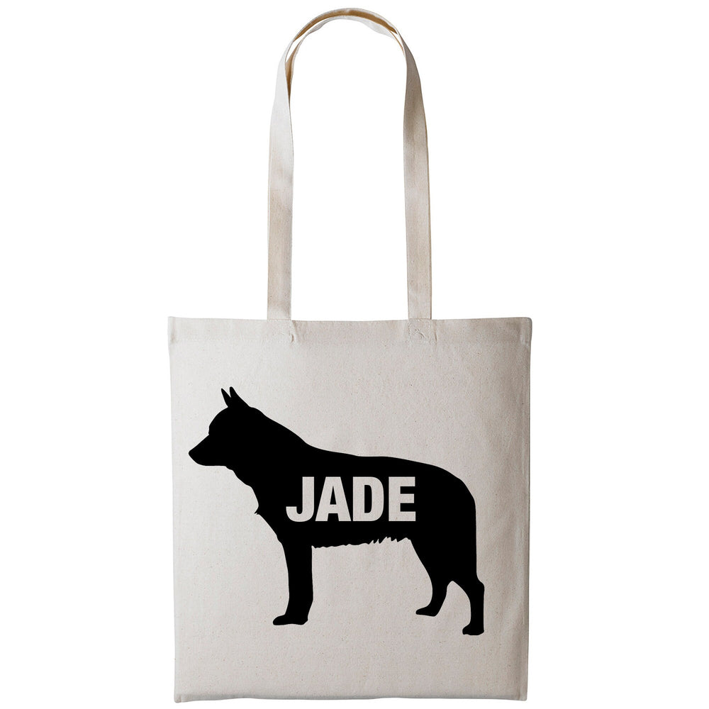 Australian cattle dog tote bag gift custom tote bag canvas cotton personalized print long handle large shopping tote bag