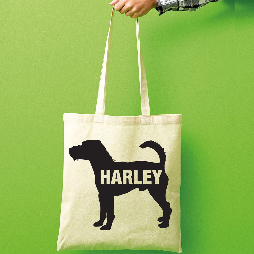 Parson russell terrier tote bag gift custom tote bag canvas cotton personalized print long handle large shopping tote bag