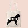 wirehaired pointing griffon tote bag gift custom tote bag canvas cotton personalized print long handle large shopping tote bag