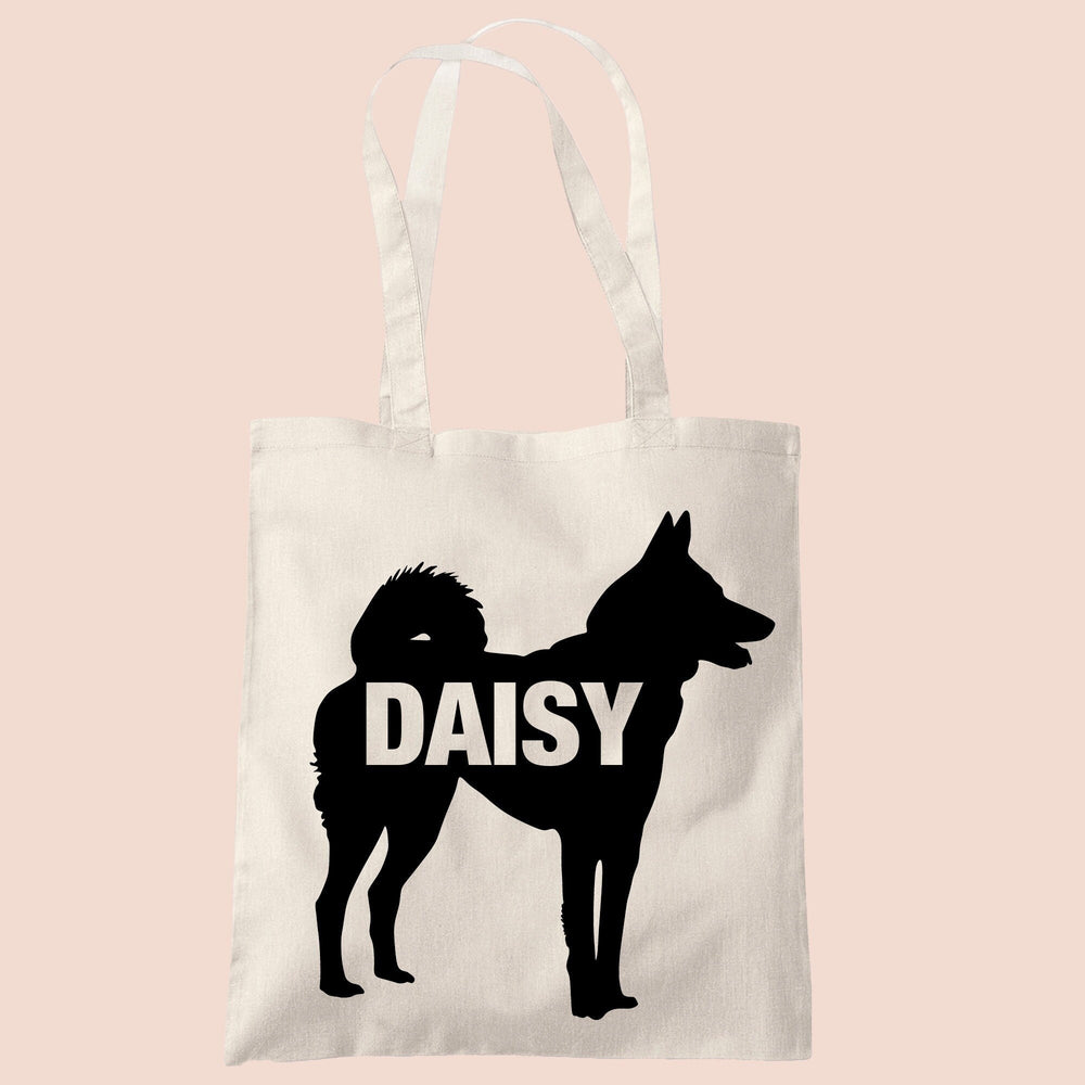 West siberian laika tote bag gift custom tote bag canvas cotton personalized print long handle large shopping tote bag