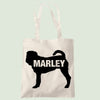 Shar pei tote bag gift custom tote bag canvas cotton personalized print long handle large shopping tote bag