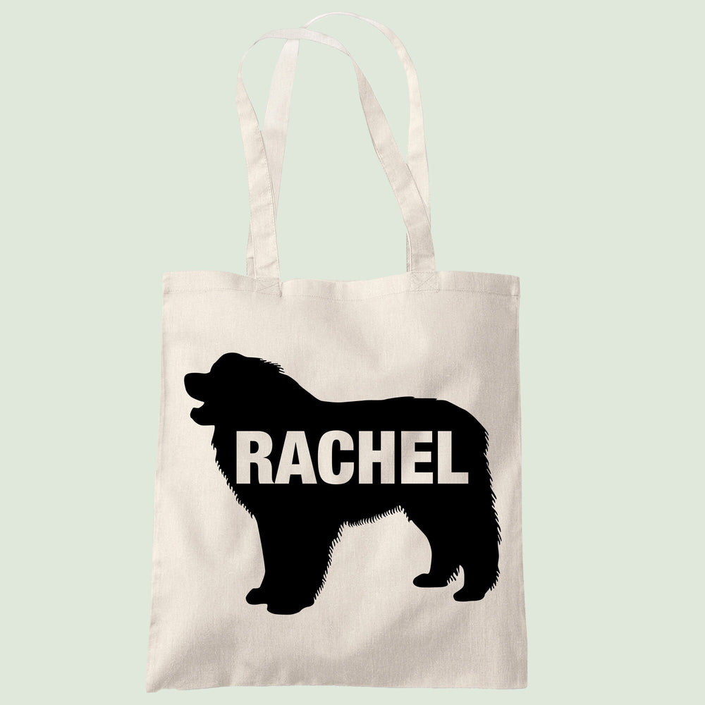 Leonberger tote bag gift custom tote bag canvas cotton personalized print long handle large shopping tote bag