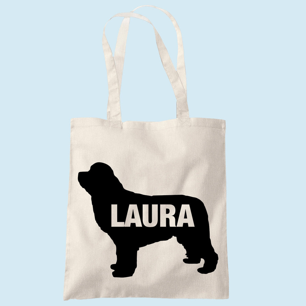 Newfoundland tote bag gift custom tote bag canvas cotton personalized print long handle large shopping tote bag