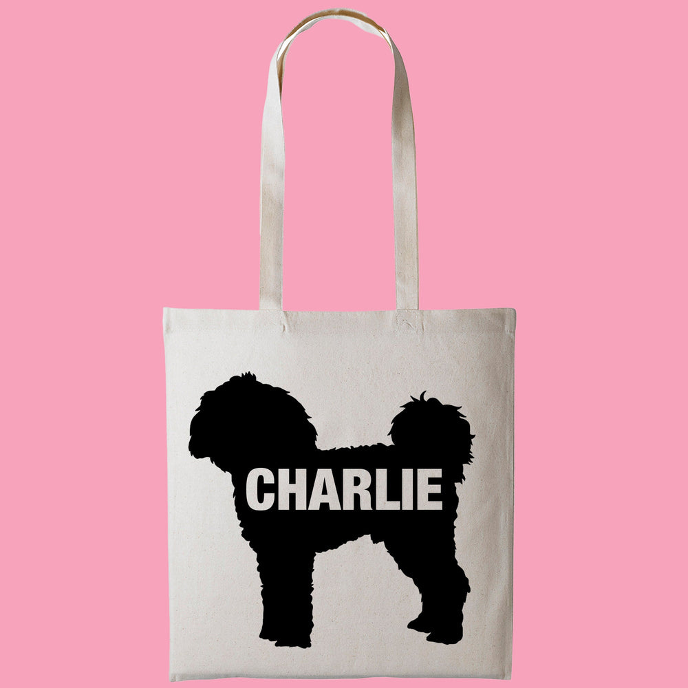Cavapoo tote bag gift custom tote bag canvas cotton personalized print long handle large shopping tote bag