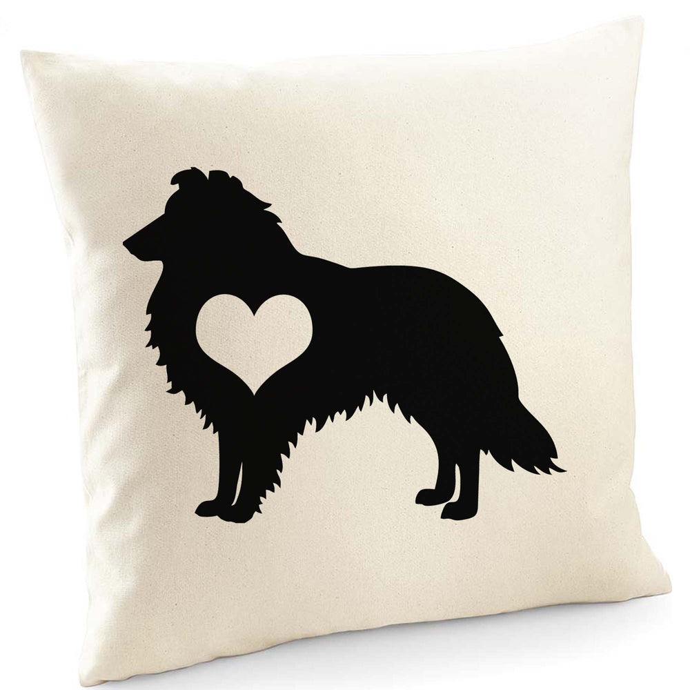 Shetland cushion, shetland pillow, cover cotton canvas print, dog lover gift for her 40 x 40 50 x 50