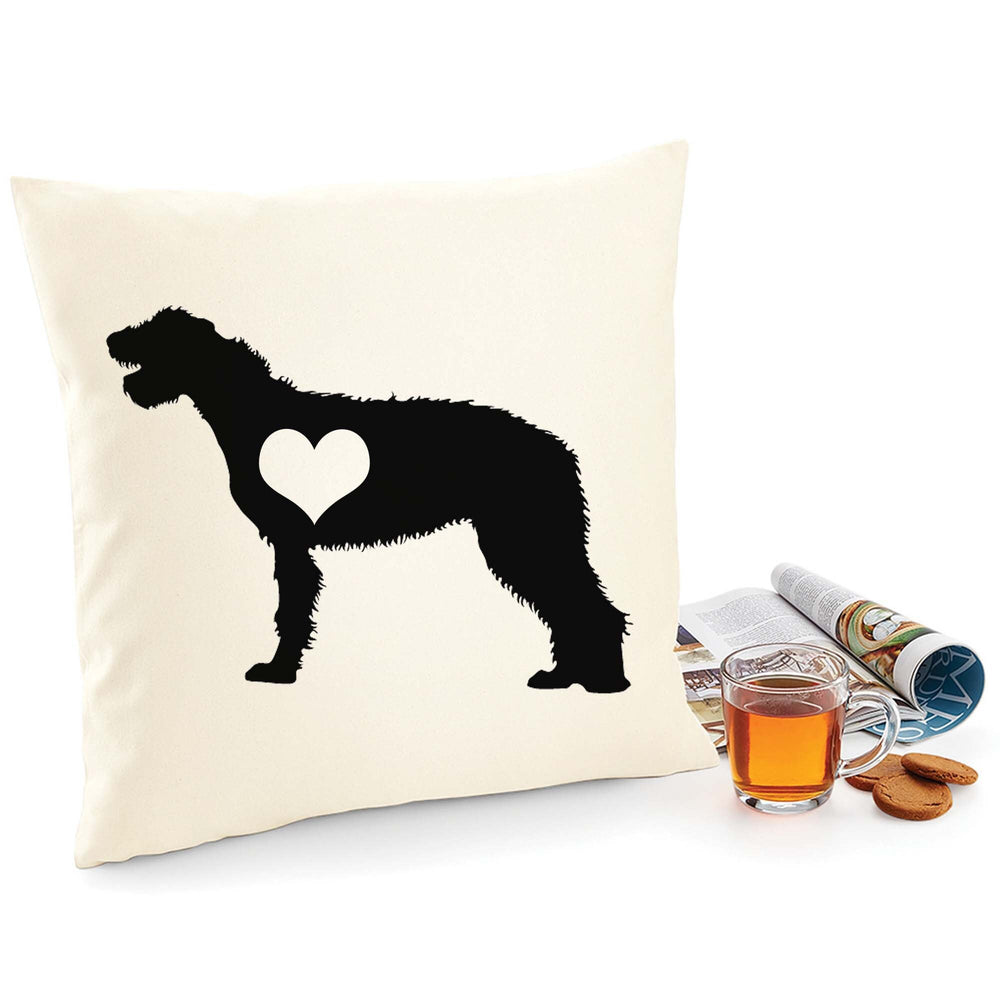 Irish wolfhound cushion, dog pillow, irish wolfhound pillow cover cotton canvas print, dog lover gift for her 40x40 50x50 357