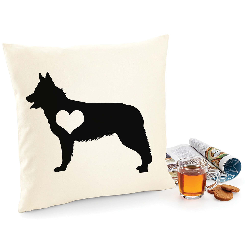 White shepherd cushion, dog pillow, white shepherd pillow cover cotton canvas print, dog lover gift for her 40x40 50x50 315