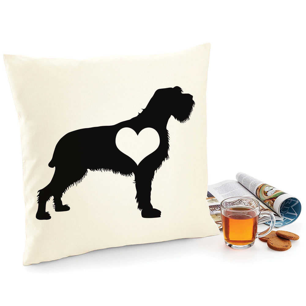 Wirehaired pointing cushion, dog pillow, wirehaired pointing pillow cover cotton canvas print, dog lover gift for her 40x40 50x50 316