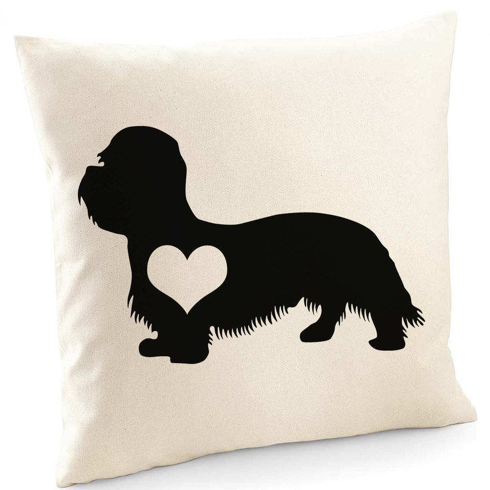 Dandie dinmont cushion, dandie dinmont pillow, cover cotton canvas print, dog lover gift for her 40 x 40 50 x 50