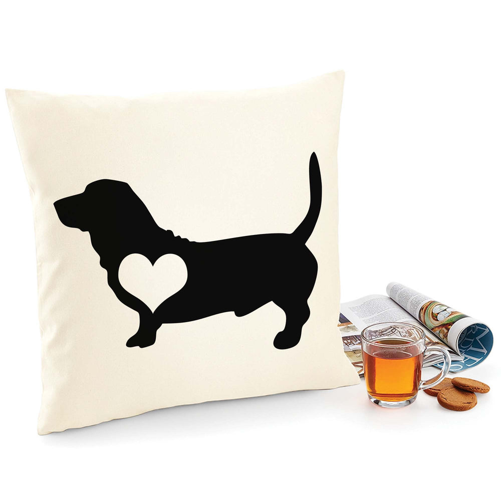 Basset hound cushion, dog pillow, basset hound pillow, cover cotton canvas print, dog lover gift for her 40 x 40 50 x 50 180