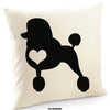 Poodle cushion, dog pillow, Poodle pillow, cover cotton canvas print, dog lover gift for her 40x40 50x50 158