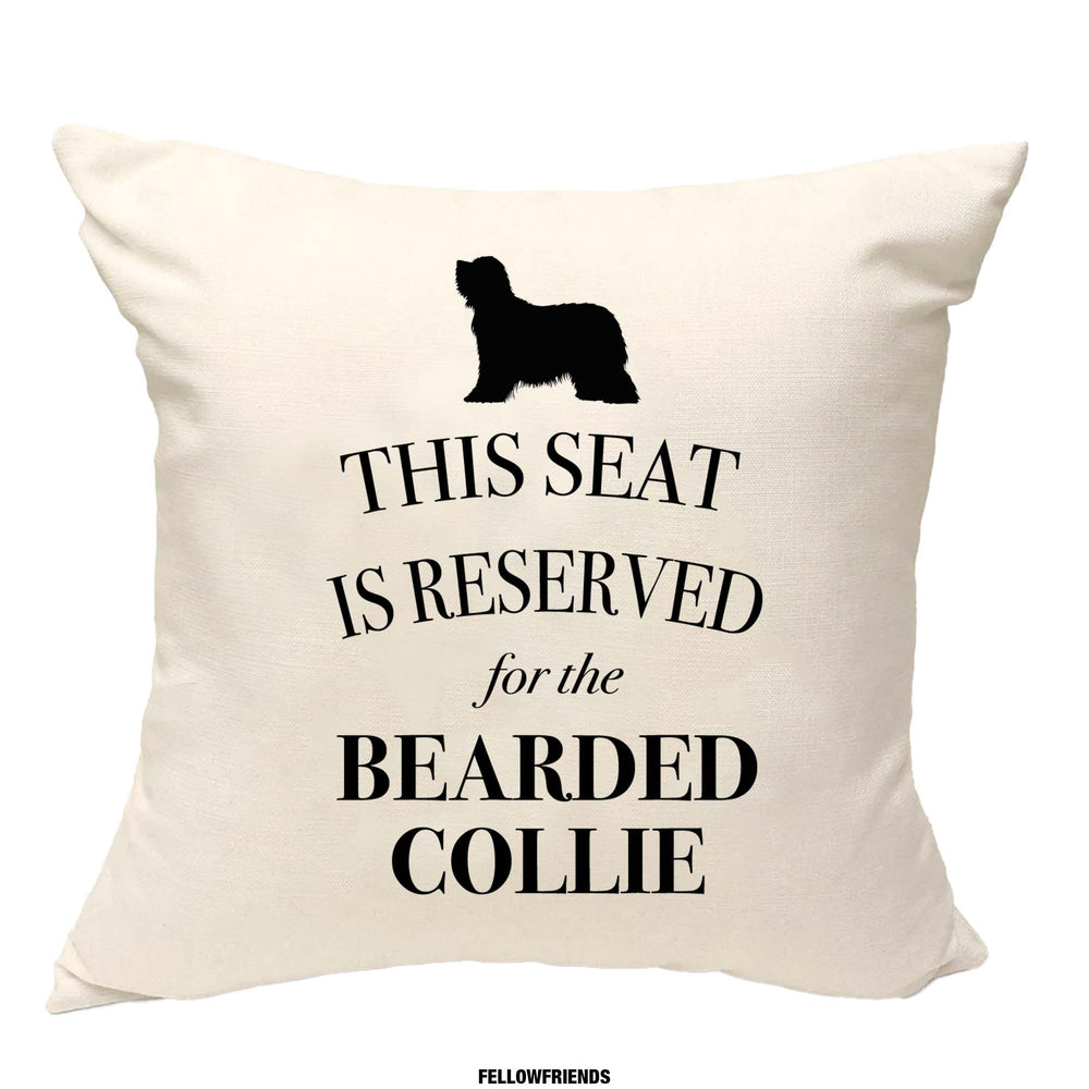 Bearded collie cushion, dog pillow, bearded collie pillow, cover cotton canvas print, dog lover gift for her 40 x 40 50 x 50 185