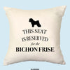 Bichon frise cushion, dog pillow, bichon frise pillow, cover cotton canvas print, dog lover gift for her 40 x 40 50 x 50 186