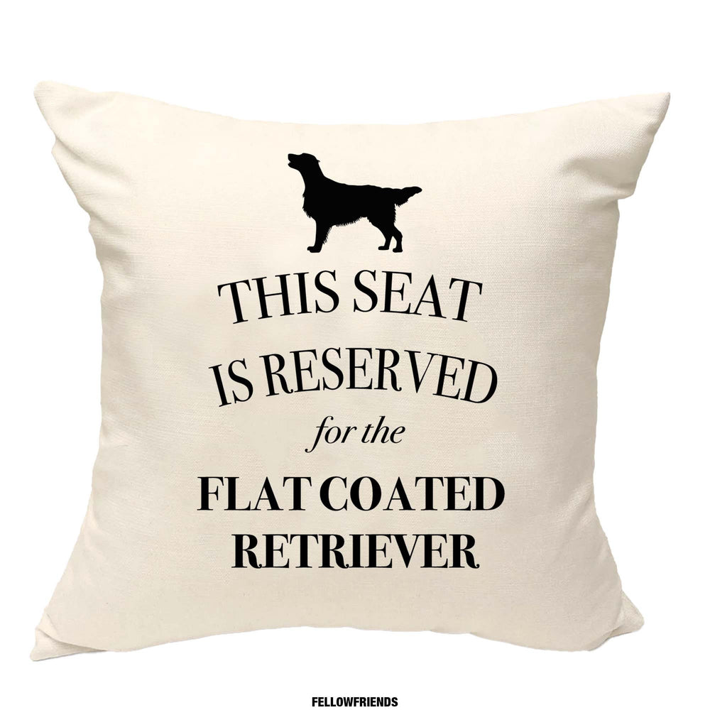 Flat coated retriever cushion, dog pillow, flat coated retriever pillow, cover cotton canvas print, dog lover gift for her 40x40 50x50 162