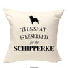Schipperke cushion, dog pillow, schipperke pillow, cover cotton canvas print, dog lover gift for her 40 x 40 50 x 50 211