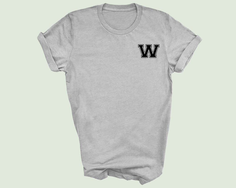 Personalized tshirt, Varsity t shirt, Collegiate t shirt, College apparel, Varsity letters, Graduation gift, Alphabet initials letter tshirt
