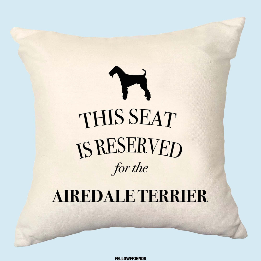 Airedale terrier cushion, dog pillow, airedale terrier pillow, cover cotton canvas print, dog lover gift for her 40 x 40 50 x 50 178