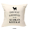 Alaskan klee kai cushion, dog pillow, alaskan klee kai pillow, cover cotton canvas print, dog lover gift for her 40 x 40 50 x 50 208