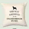 Springer spaniel cushion, dog pillow, english springer spaniel pillow, cover cotton canvas print, dog lover gift for her 40x40 50x50 160