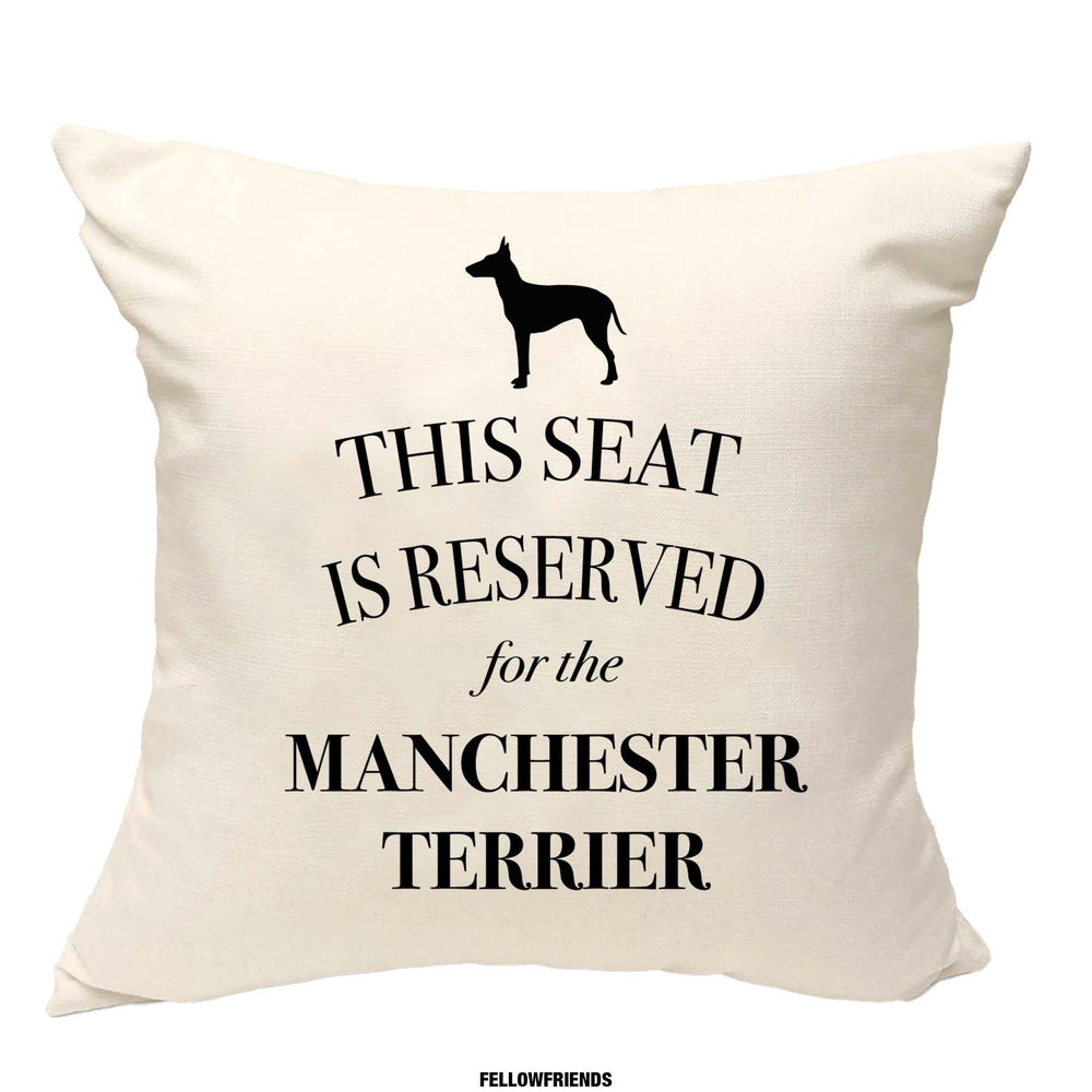 Manchester terrier cushion, dog pillow, manchester terrier pillow, cover cotton canvas print, dog lover gift for her 40x40 50x50 170