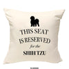 Shih tzu cushion, dog pillow, shih tzu pillow, cover cotton canvas print, dog lover gift for her 40x40 50x50 159