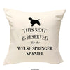 Welsh springer spaniel cushion, dog pillow, welsh springer spaniel pillow, cover cotton canvas print, dog lover gift for her 40x40 50x50 161