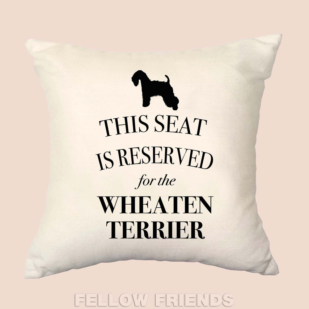 Wheaten terrier cushion, wheaten terrier pillow, cover cotton canvas print, dog lover gift for her 40 x 40 50 x 50