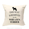 Wheaten terrier cushion, wheaten terrier pillow, cover cotton canvas print, dog lover gift for her 40 x 40 50 x 50