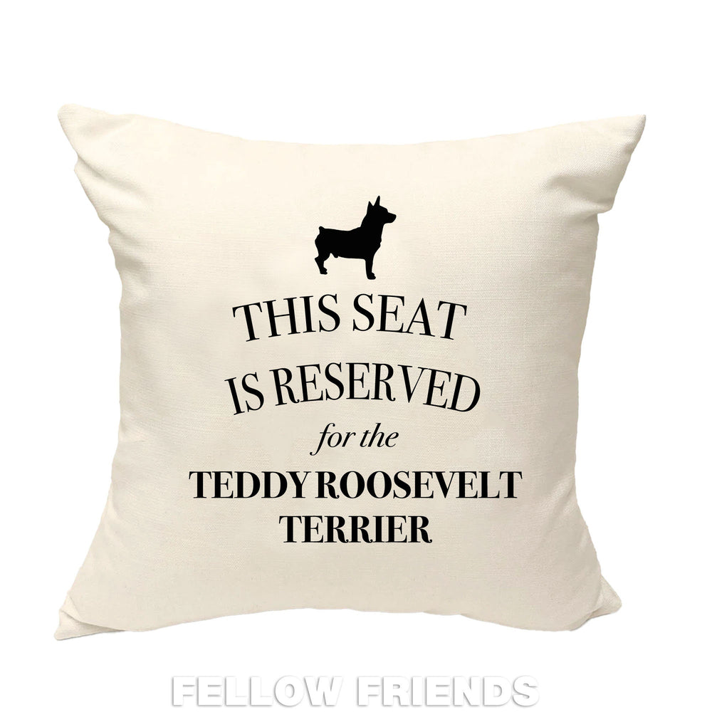 Teddy roosevelt terrier cushion, dog pillow, Terrier pillow, gift for dog lover, cover cotton canvas print, dog gift for her 40x40 50x50 373