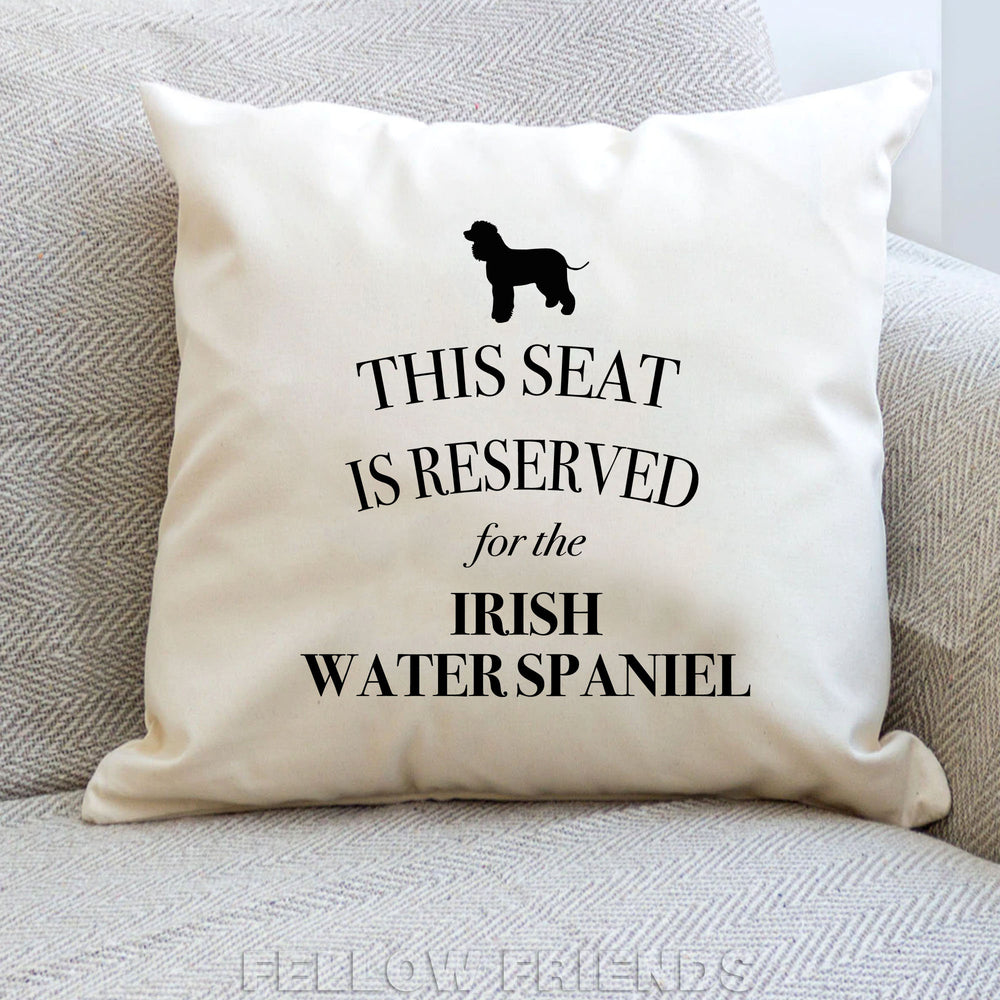 Irish water spaniel cushion, dog pillow, water spaniel pillow, gifts for dog lovers, cover cotton canvas print, dog gift 40x40 50x50 356