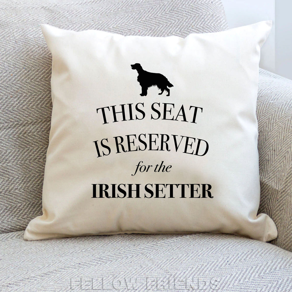 Irish setter cushion, dog pillow, irish setter pillow, gifts for dog lovers, cover cotton canvas print, dog lover gift 40x40 50x50 354