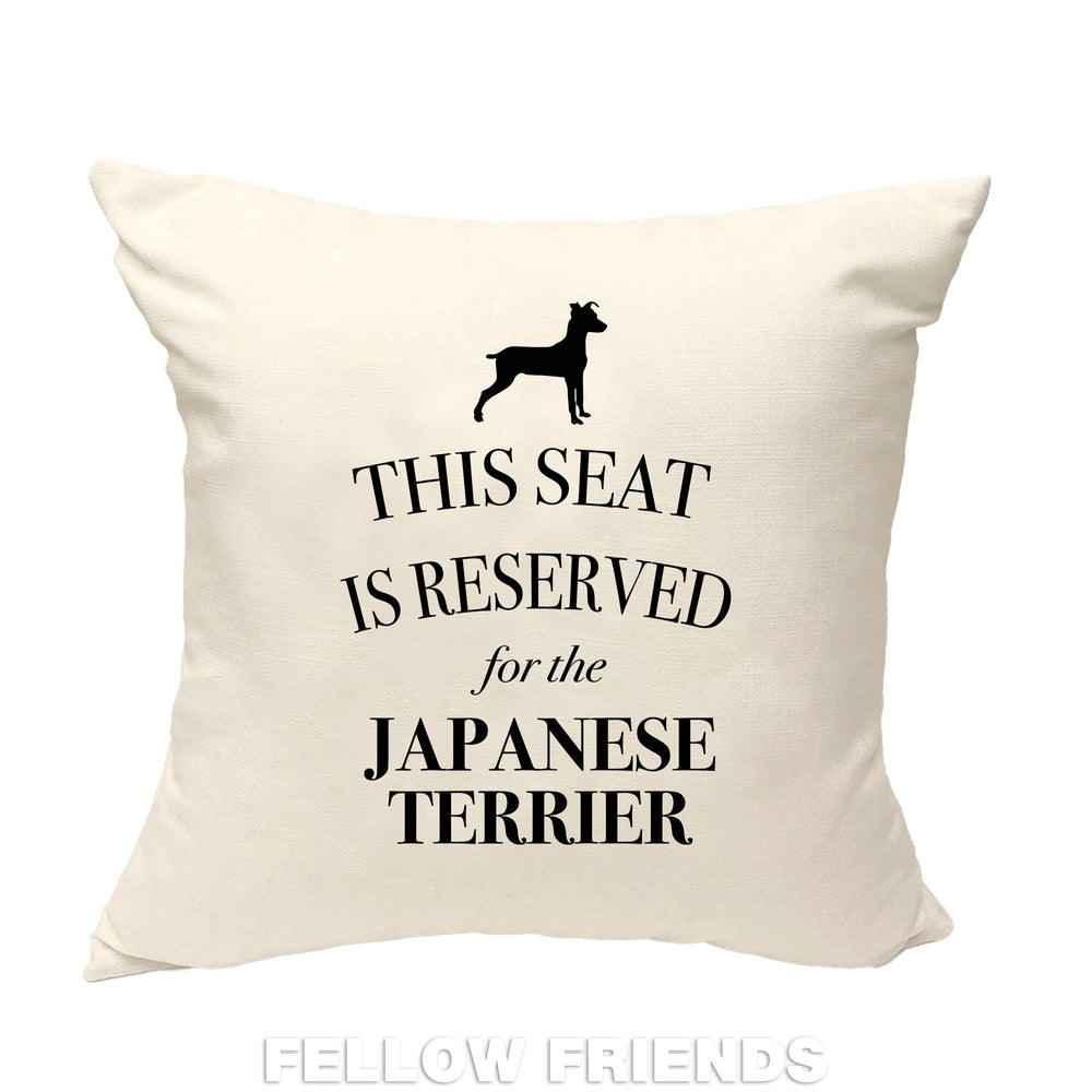 Japanese terrier cushion, dog pillow, terrier pillow, gifts for dog lovers, cover cotton canvas print, dog lover gift 40x40 50x50 309