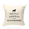 Dutch shepherd cushion, dog pillow, dutch shepherd pillow, gifts for dog lovers, cover cotton canvas print, dog lover gift 40x40 50x50 295