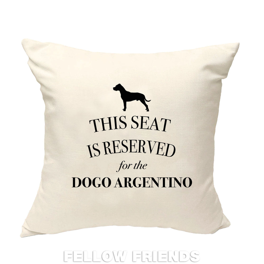Dogo argentino cushion, dog pillow, dogo argentino pillow, gifts for dog lovers, cover cotton canvas print, dog lover gift 40x40 50x50 290