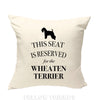 Wheaten terrier cushion, dog pillow, terrier pillow, gifts for dog lovers, cover cotton canvas print, dog lover gift for her 40x40 50x50 215