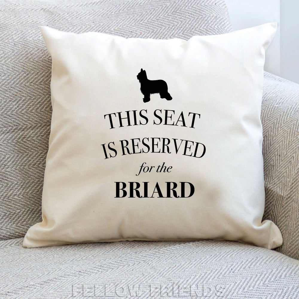 Briard dog cushion, dog pillow, briard dog pillow, gifts for dog lovers, cover cotton canvas print, dog lover gift for her 40x40 50x50 281