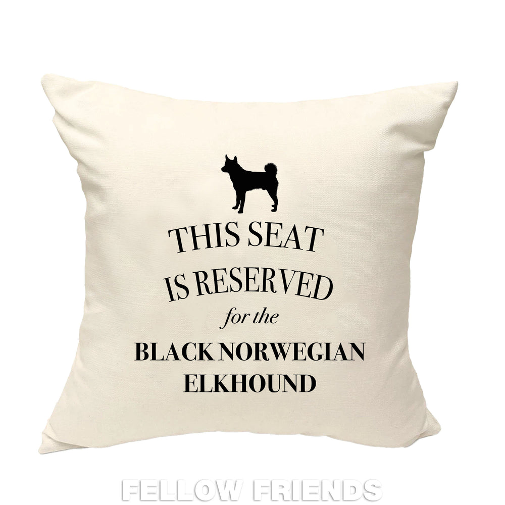 Black norwegian elkhound cushion, dog pillow, elkhound pillow, gifts for dog lovers, cover cotton canvas print, dog gift 40x40 50x50 264