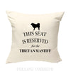 Tibetan mastiff cushion, dog pillow, tibetan mastiff pillow, gifts for dog lovers, cover cotton canvas print, dog lover gift 40x40 50x50 379