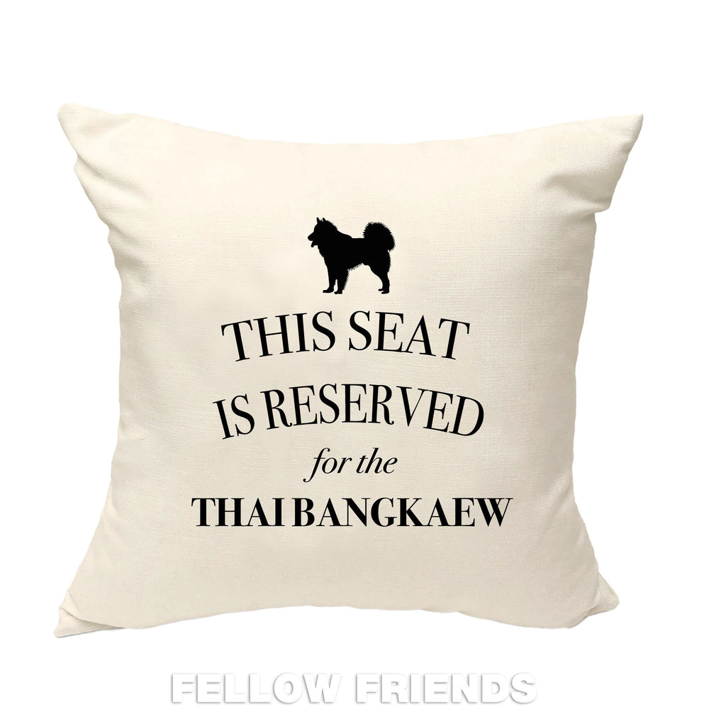 Thai bangkaew cushion, dog pillow, thai bangkaew pillow, gifts for dog lovers, cover cotton canvas print, dog gift for her 40x40 50x50 377