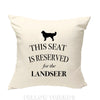 Landseer dog cushion, dog pillow, landseer dog pillow, gifts for dog lovers, cover cotton canvas print, dog lover gift 40x40 50x50 364