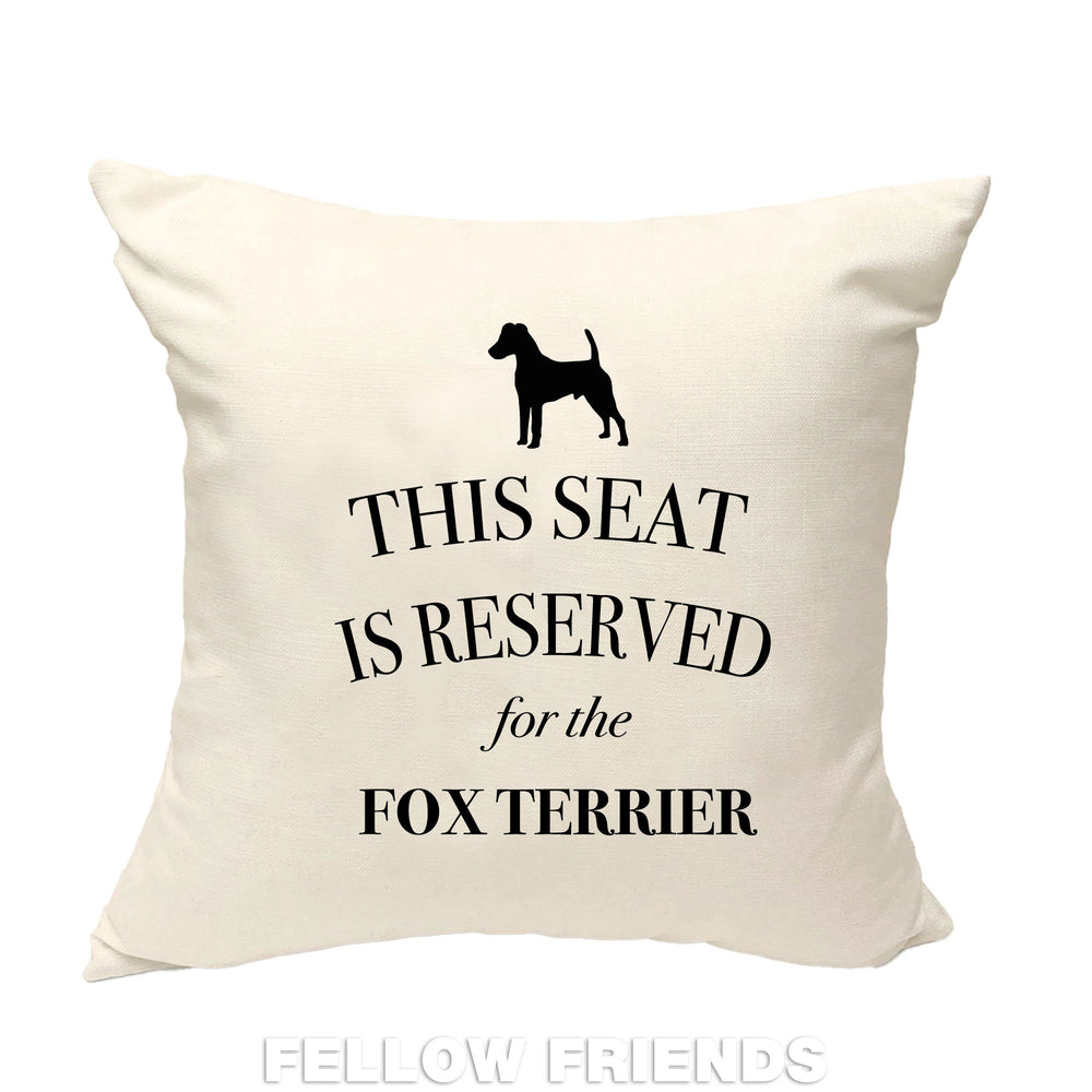 Smooth fox terrier cushion, dog pillow, fox terrier pillow, gifts for dog lovers, cover cotton canvas print, dog lover gift 40x40 50x50 347