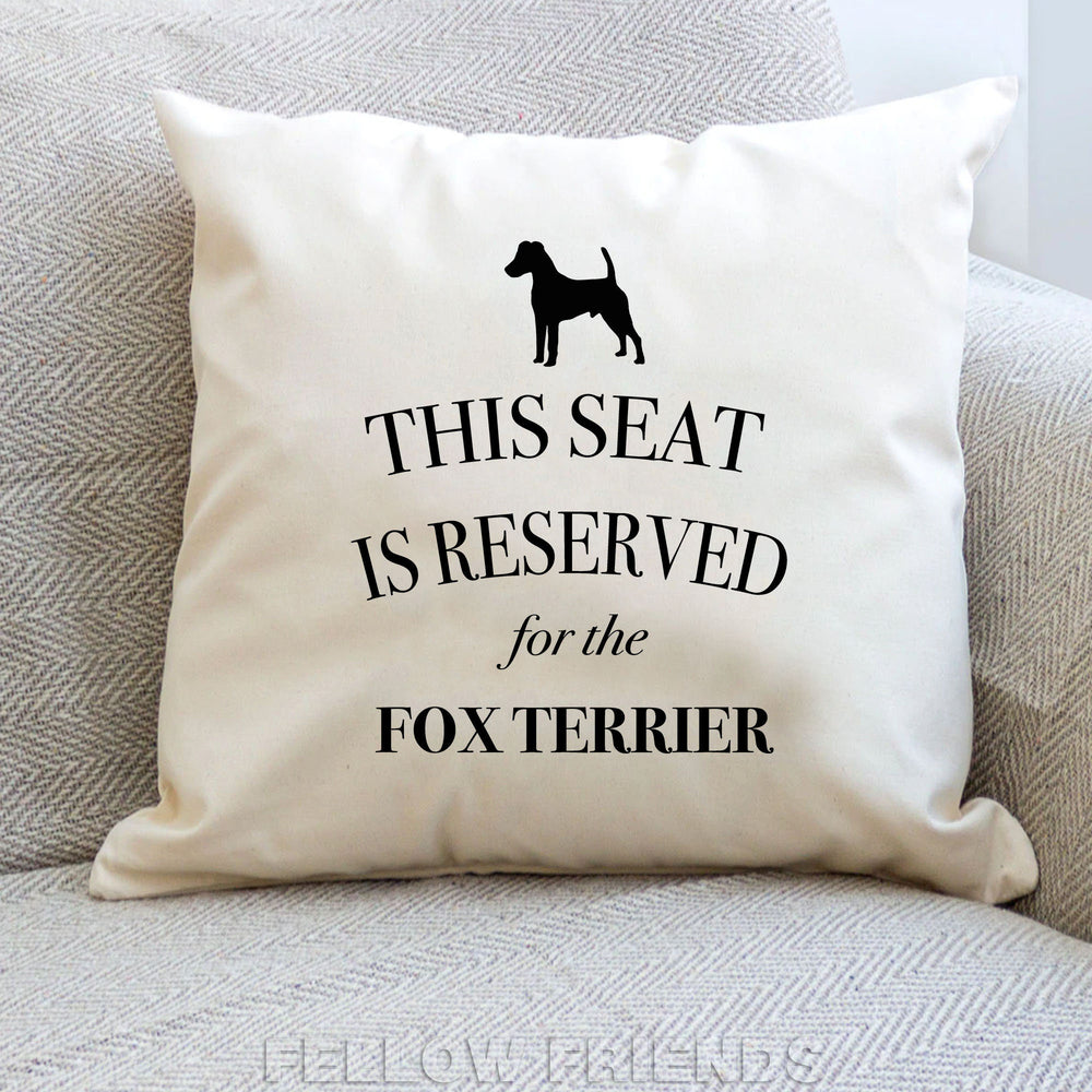 Smooth fox terrier cushion, dog pillow, fox terrier pillow, gifts for dog lovers, cover cotton canvas print, dog lover gift 40x40 50x50 347