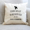 Rough coat fox terrier cushion, dog pillow, fox terrier pillow, gifts for dog lovers, cover cotton canvas print, dog lover 40x40 50x50 346