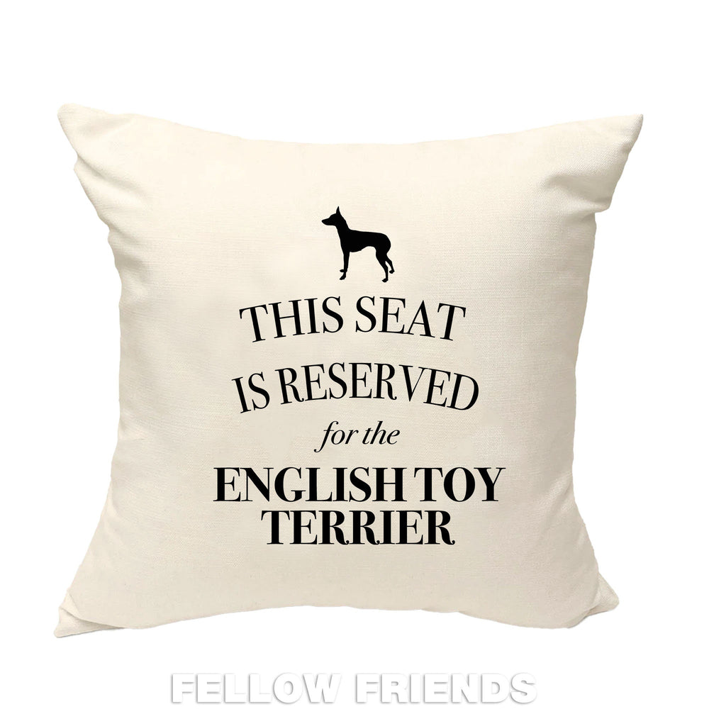 English toy terrier cushion, dog pillow, toy terrier pillow, gifts for dog lovers, cover cotton canvas print, dog lover gift 40x40 50x50 334