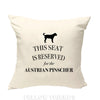 Austrian pinscher dog pillow, pinscher dog cushion, gift for dog lovers, cover cotton canvas print, dog lover gift for her 40x40 50x50 242