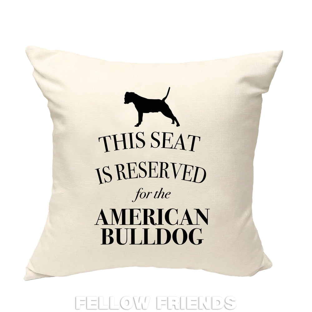 American bulldog pillow, dog pillow, american bulldog cushion, gift for dog lover, cover cotton canvas print, dog lover gift 40x40 50x50 222