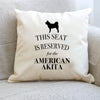 American akita dog pillow, dog pillow, american akita cushion, gift for dog lover, cover cotton canvas print, dog lover gift 40x40 50x50 221